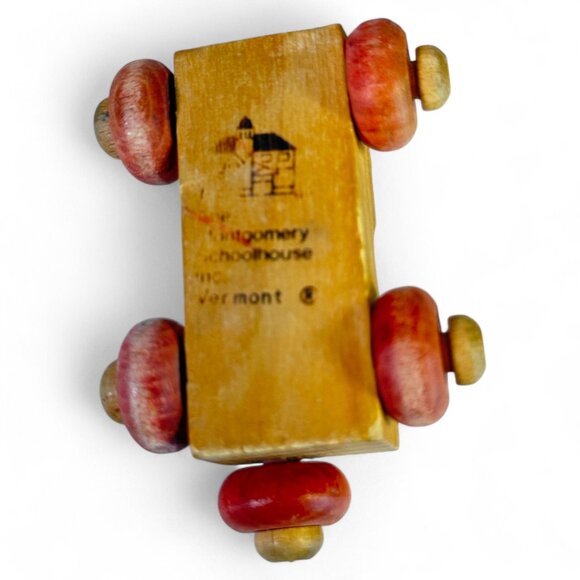 Vintage Montgomery Schoolhouse Wooden Toy Cars Vermont – Set of 2 - Picture 8 of 8